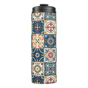 Colourful Moroccan tiles, gorgeous seamless patter Thermal Tumbler