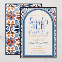 Colourful Morrocan Geometric Tile Birthday