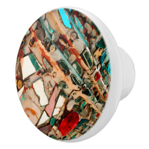 Colourful Mosaic Art Ceramic Knob