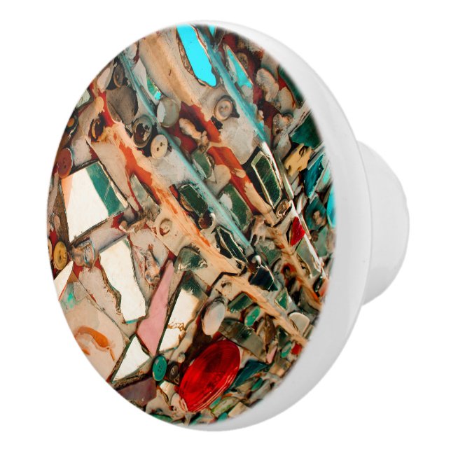 Colourful Mosaic Art Ceramic Knob (Right)