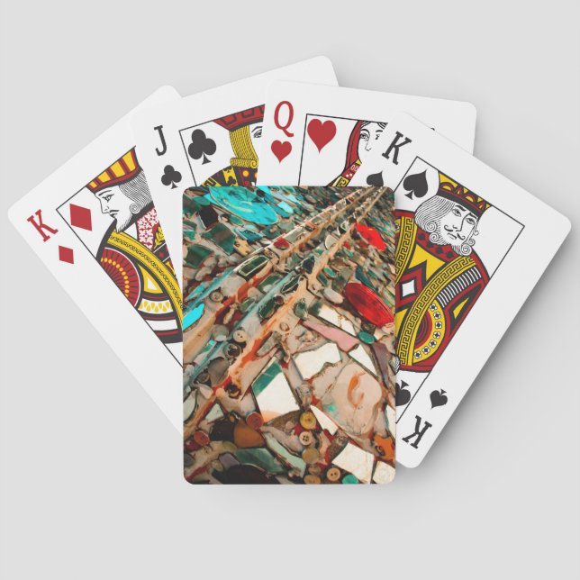 Colourful Mosaic Art Playing Cards (Back)