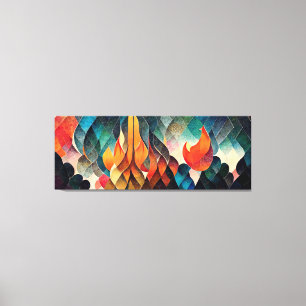 Colourful mosaic canvas print