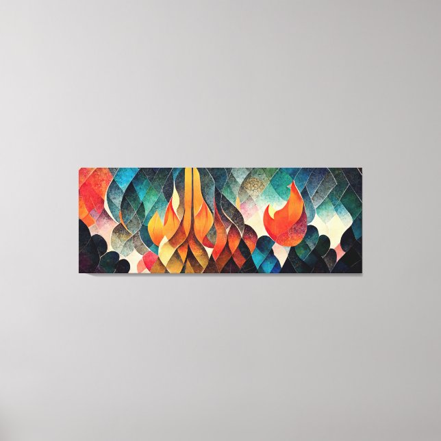 Colourful mosaic canvas print (Front)