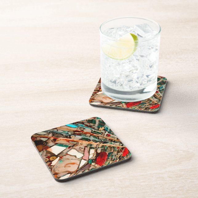 Colourful Mosaic Coaster (Right Side)
