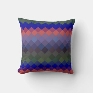 Colourful Mosaic Diamond Geometric Pattern #12 Cushion