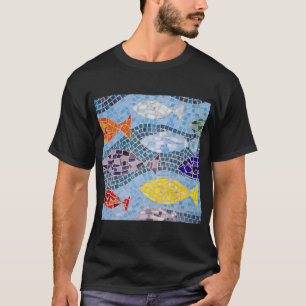 Colourful Mosaic Fish T-Shirt