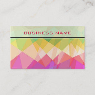Colourful Mosaic Geometric Pattern Business Card