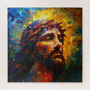 Colourful Mosaic Jesus Jigsaw Puzzle
