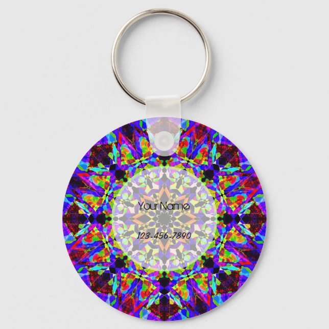 Colourful Mosaic Key Ring (Front)