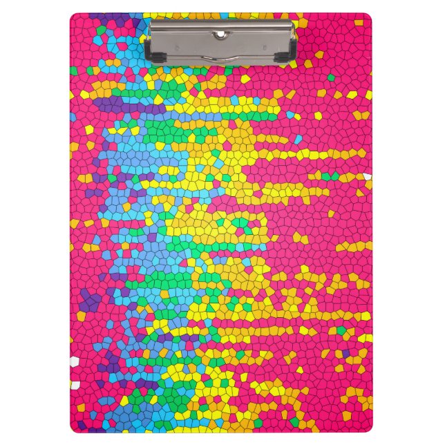 Colourful mosaic pattern clipboard (Front)