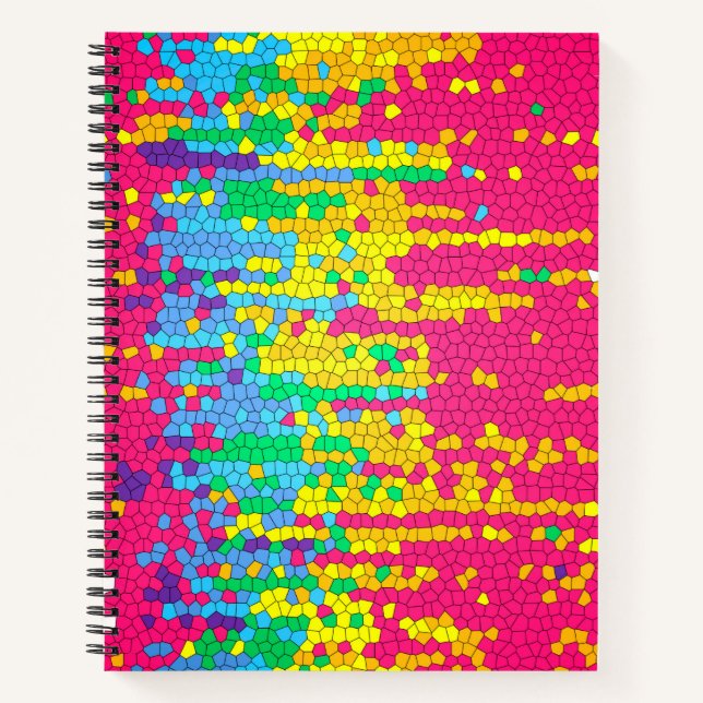 Colourful mosaic pattern notebook (Front)
