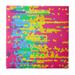 Colourful mosaic pattern tile