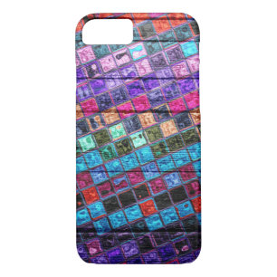 Colourful Mosaic Pattern Wood Look #14 iPhone 8/7 Case