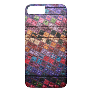 Colourful Mosaic Pattern Wood Look #16 iPhone 8 Plus/7 Plus Case