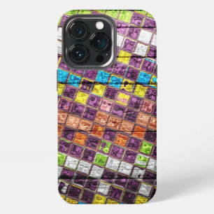 Colourful Mosaic Pattern Wood Look #4 iPhone 13 Pro Case