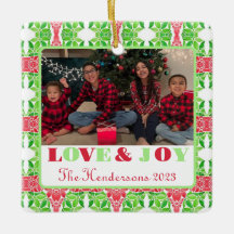 Colourful Mosaic Photo Tree Ornament