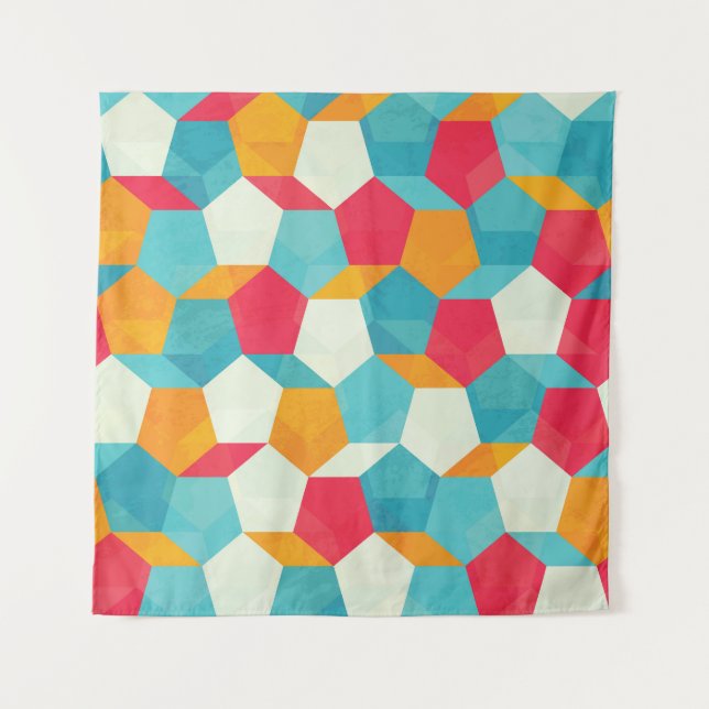 Colourful Mosaic, Seamless Artistic Pattern. Tapestry (Front)