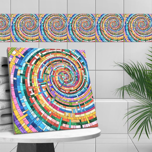 Colourful Mosaic Spiral Tile (Creator Uploaded)