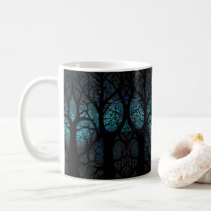 Colourful Mosaic Stained Glass Tree effect design Coffee Mug