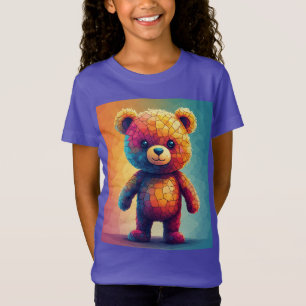 Colourful Mosaic Teddy Bear T-Shirt