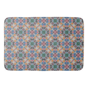 Colourful Mosaic Tile Pattern Bath Mat