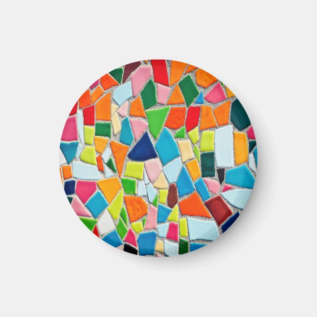 Colourful Mosaic Tiles Magnet (Front)