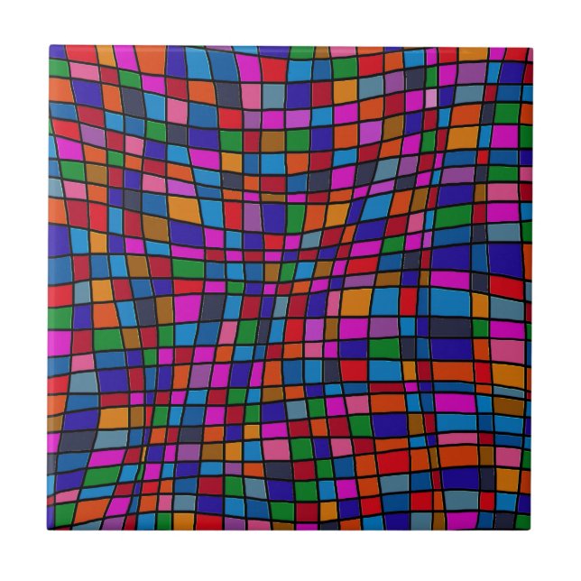 Colourful Mosaic Tiles Pattern (Front)