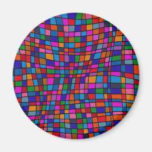Colourful Mosaic Tiles Pattern Magnet