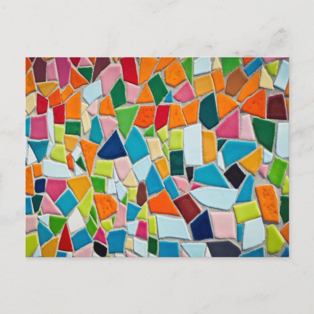 Colourful Mosaic Tiles Postcard (Front)