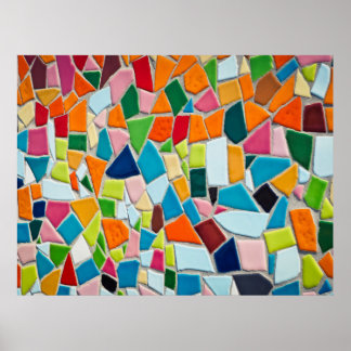 Colourful Mosaic Tiles Poster