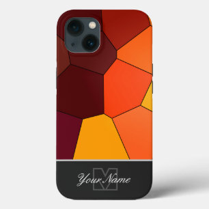 Colourful mosaic tiles with Monogram! iPhone 13 Case