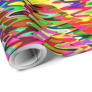 Colourful Mosaic Waves Pattern #4 Wrapping Paper