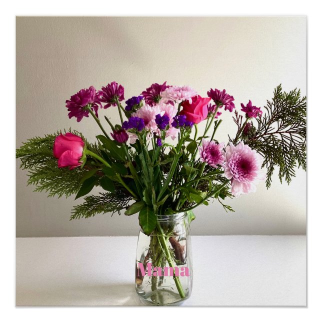 Colourful Mother’s Day Mama Bouquet+ Custom Option Poster (Front)