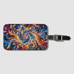 Colourful Motion Abstract Art Luggage Tag