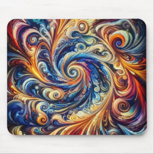 Colourful Motion Abstract Art Mouse Mat