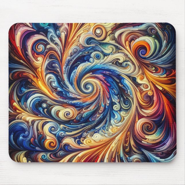 Colourful Motion Abstract Art Mouse Mat (Front)