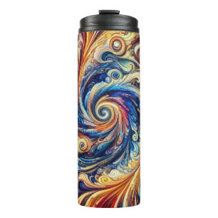 Colourful Motion Abstract Art Thermal Tumbler