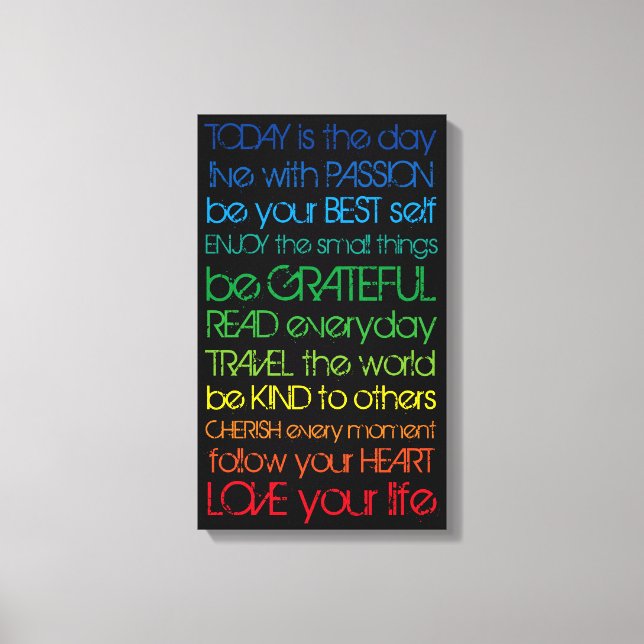 Colourful Motivation Canvas Print (Front)