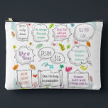 Colourful Motivational Quotes Speech Bubbles Goals Accessory Pouch<br><div class="desc">Positive notes and quotes in colourful speech bubble design to keep you motivated and on track to achieving your goals.</div>