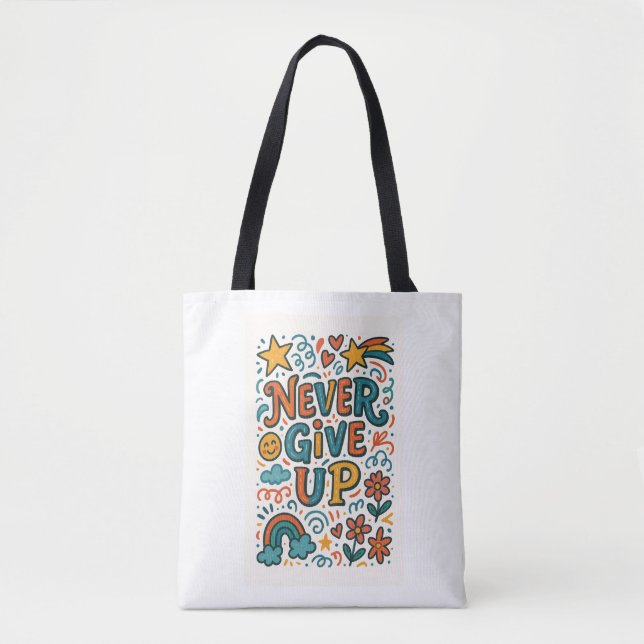 Colourful Motivational Tote Bag (Front)