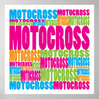 Colourful Motocross Poster