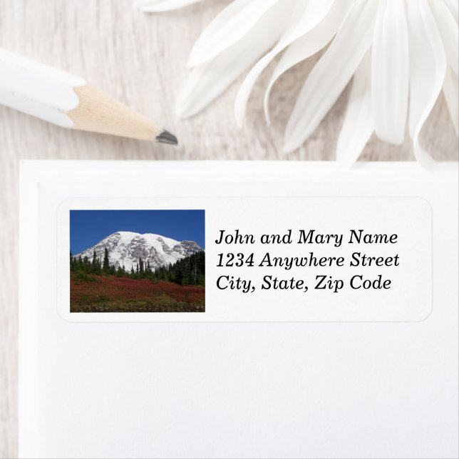 Colourful Mount Rainier Autumn Return Address (Insitu)