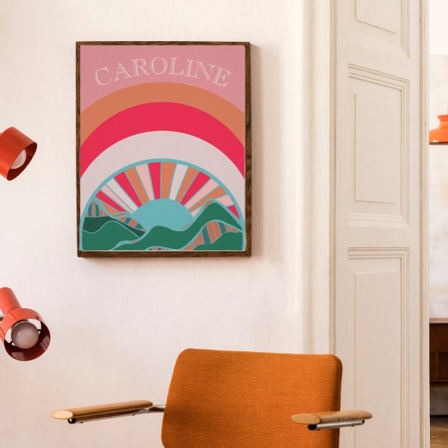 Colourful Mountain Landscape Sunset Girls Poster (Creator Uploaded)