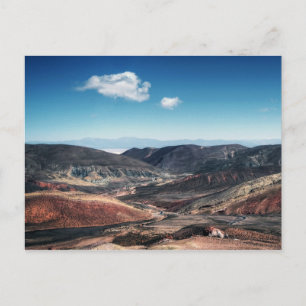 Colourful Mountain Valleys Around Salt Flats Postcard