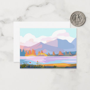 Colourful mountains card