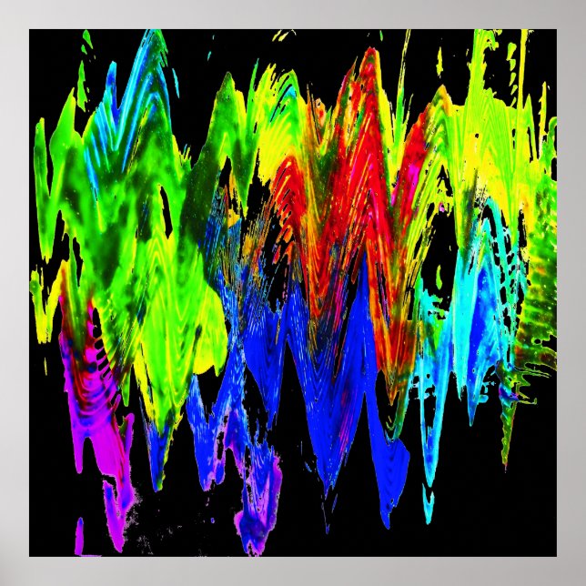 Colourful mountains poster (Front)