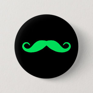 Colourful Moustache Button