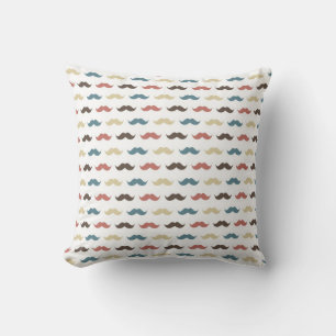 Colourful Moustaches Cushion