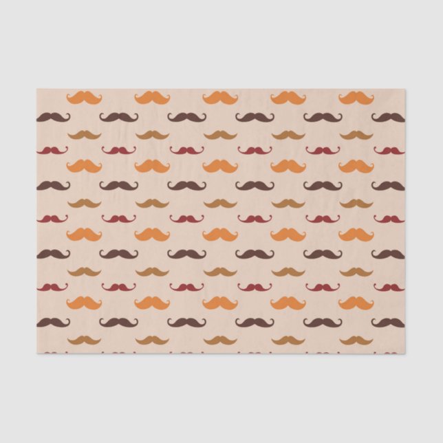 Colourful Moustaches   Tissue Paper (Front)