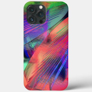 Colourful movement of messy objects in soft carvin iPhone 13 pro max case